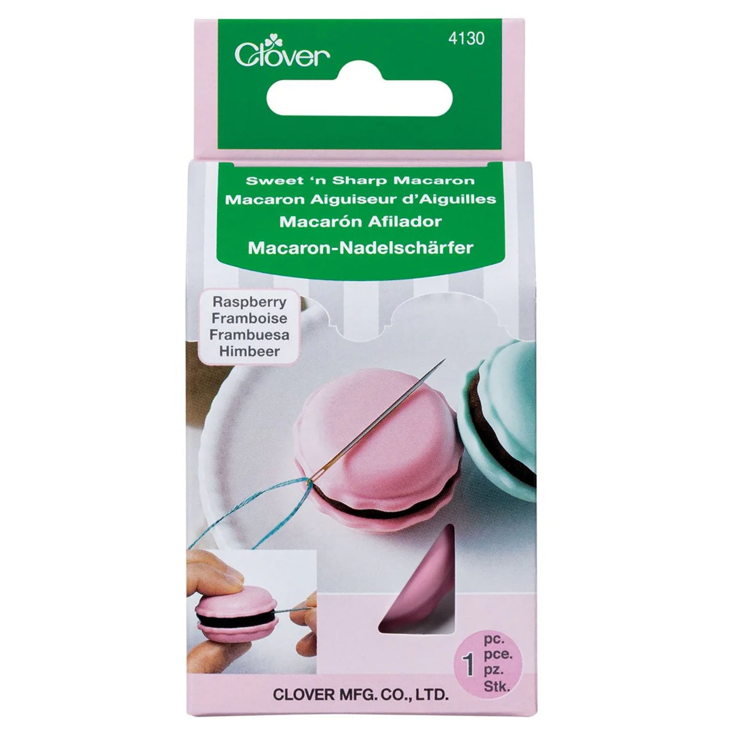 Repose-aiguilles et aiguiseur en forme de macaron Clover (référence 4130)