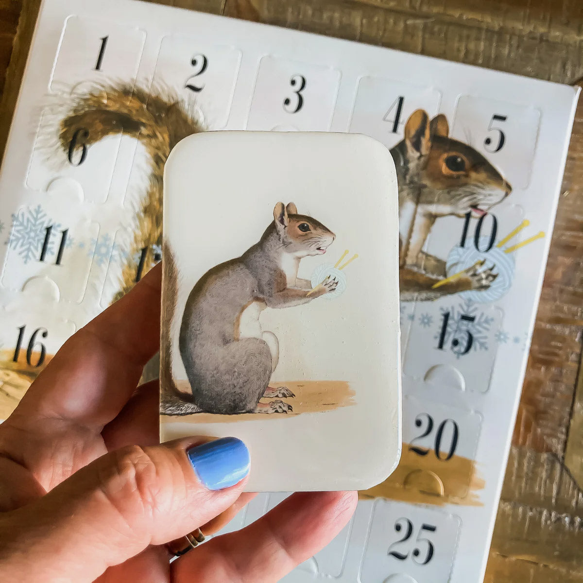 Boîte de rangement Firefly Notes, modèle Yarn Squirrel, taille Large