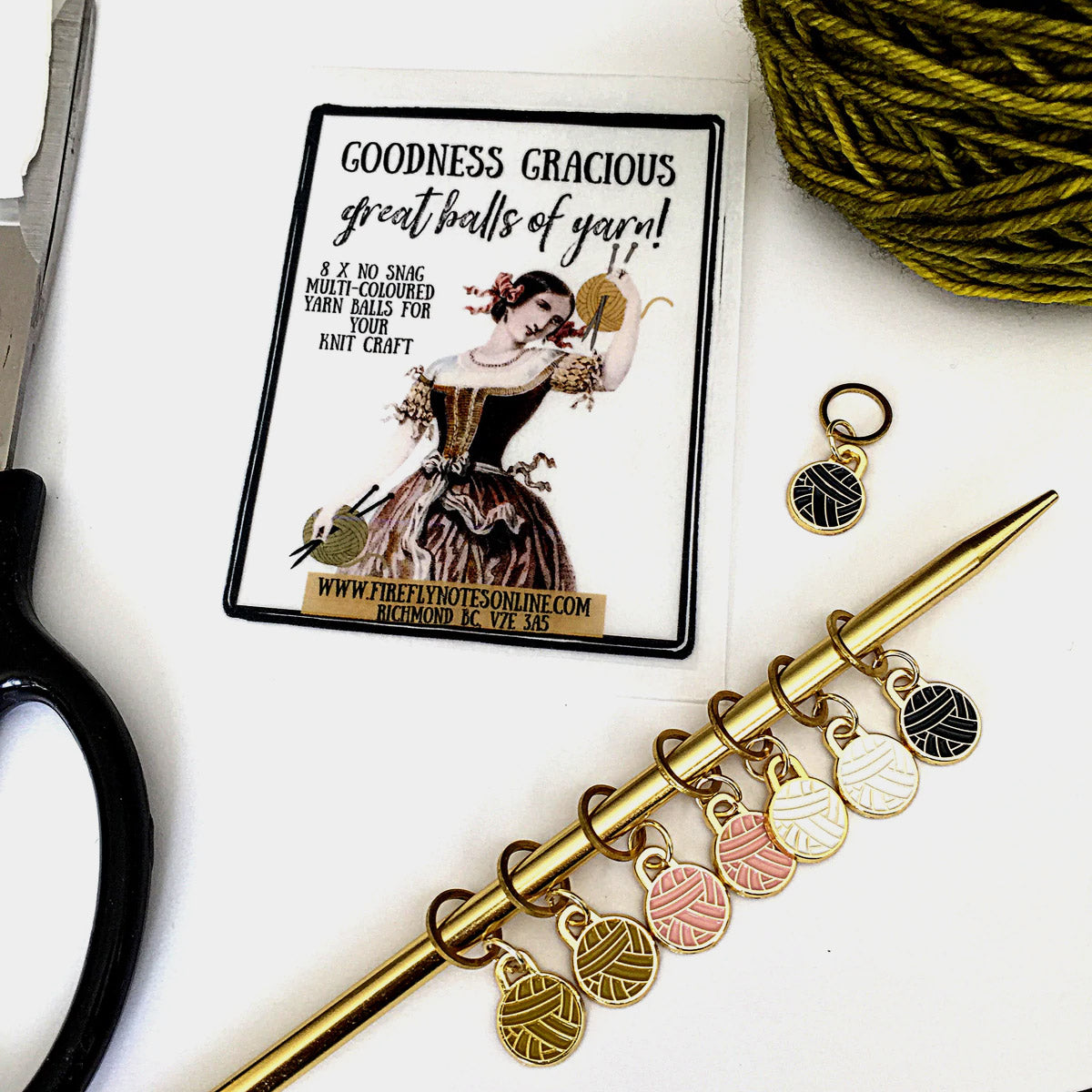 Anneaux marqueurs Firefly Notes modèle Yarn Balls