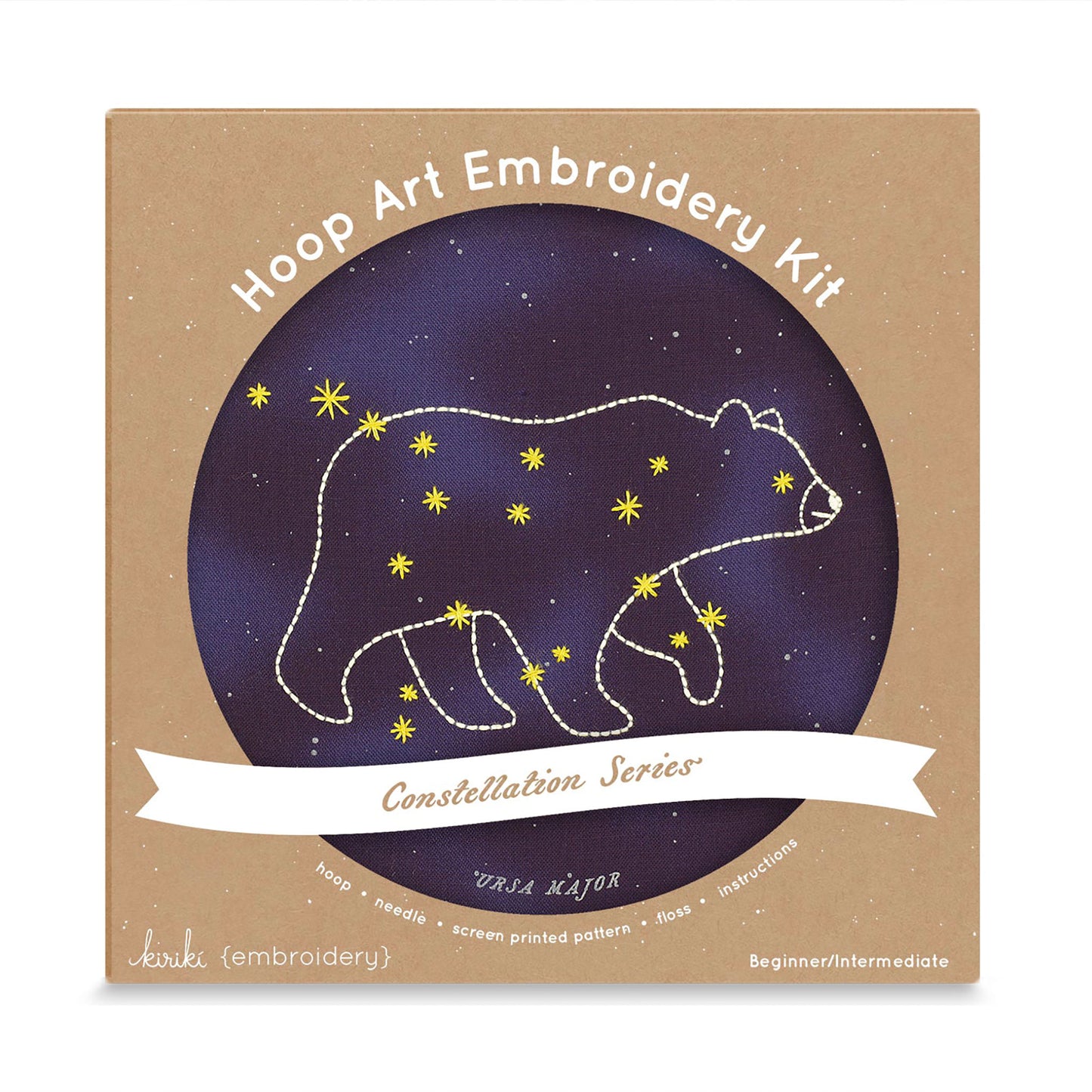 Kit de broderie Hoop de Kiriki Press modèle Ursa Major (6")