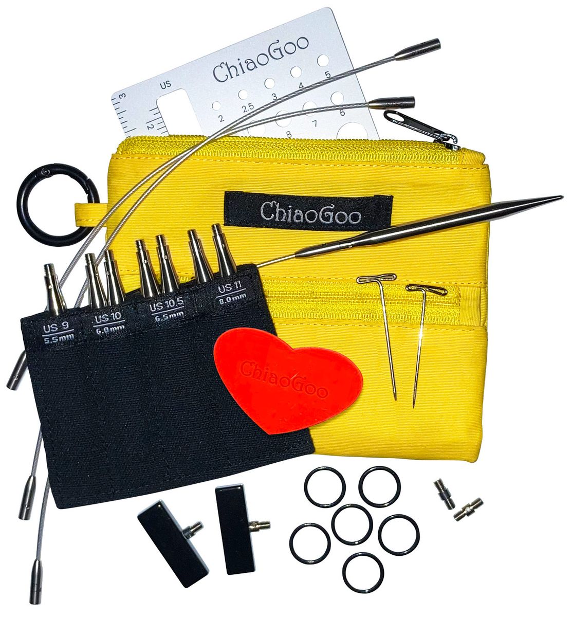 Kit Shorties Jaune 3" (5.5 à 8 mm) - ChiaoGoo