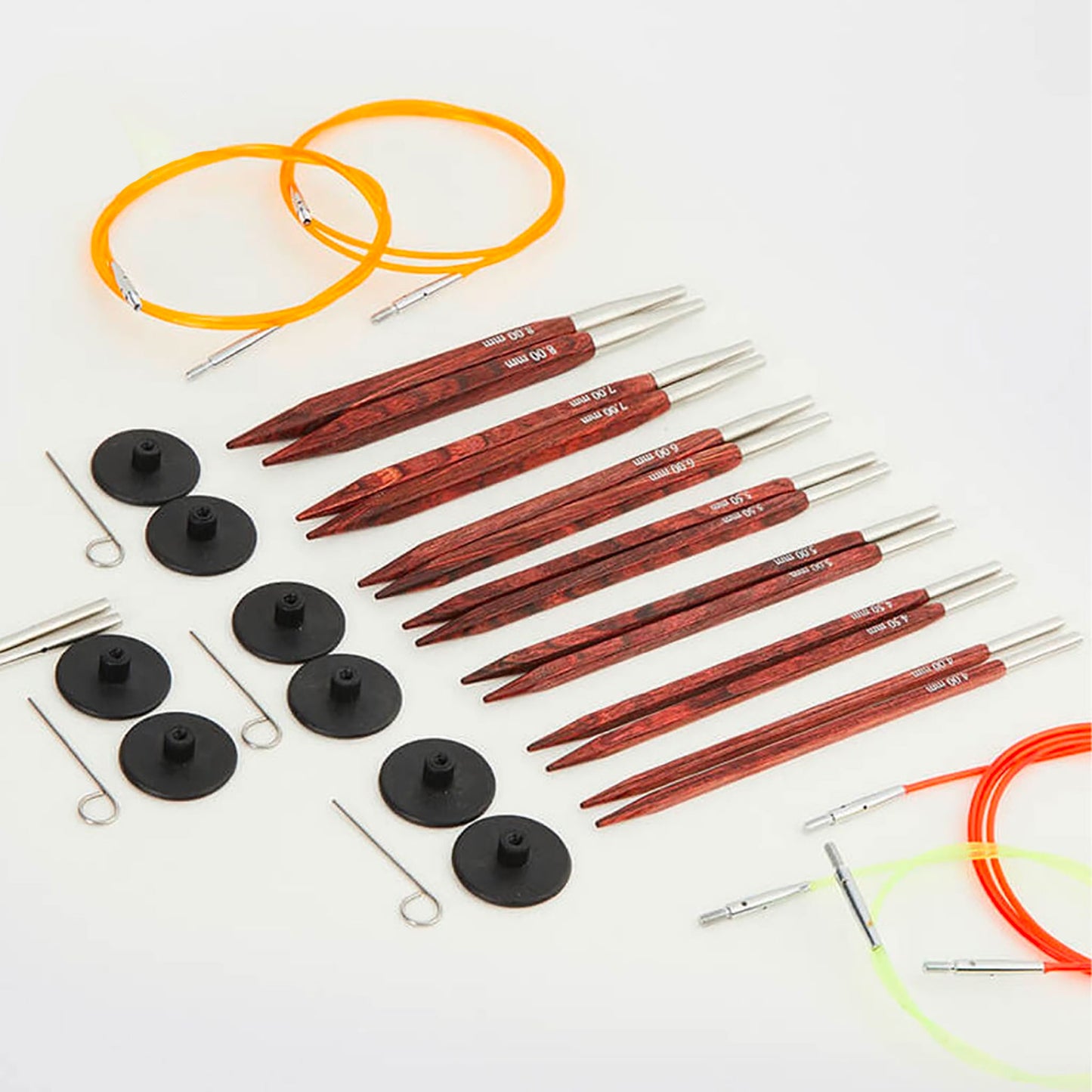 Kit d'aiguilles circulaires interchangeables Symfonie Rose Cubics Deluxe de Knit Pro