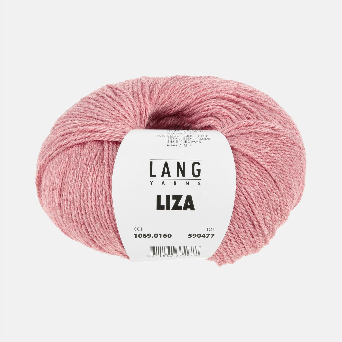 Pelote de Liza de Lang Yarns, coloris 0160 Fleur de Cerisier