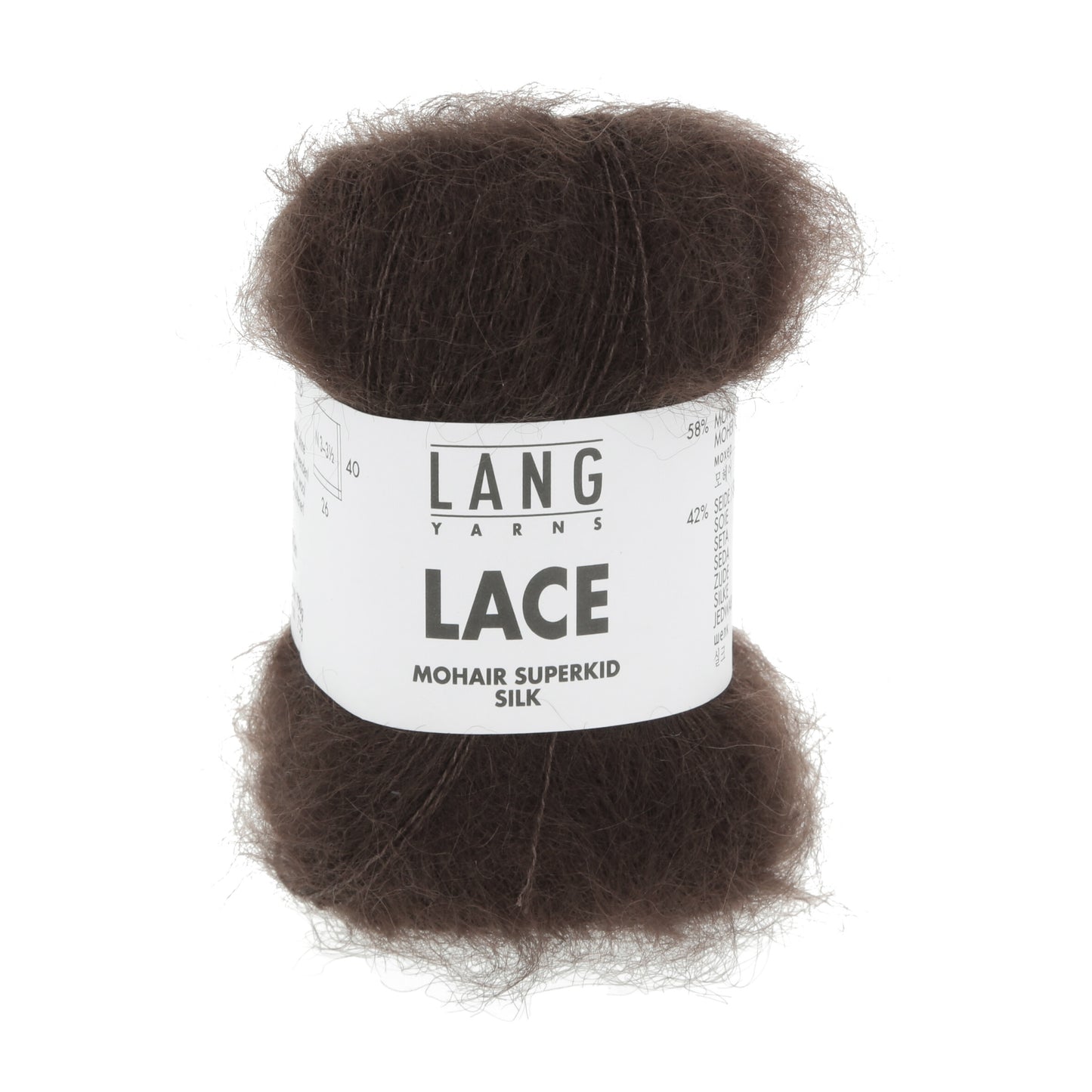 Mohair Lace de Lang Yarns, coloris 0268 Chocolat