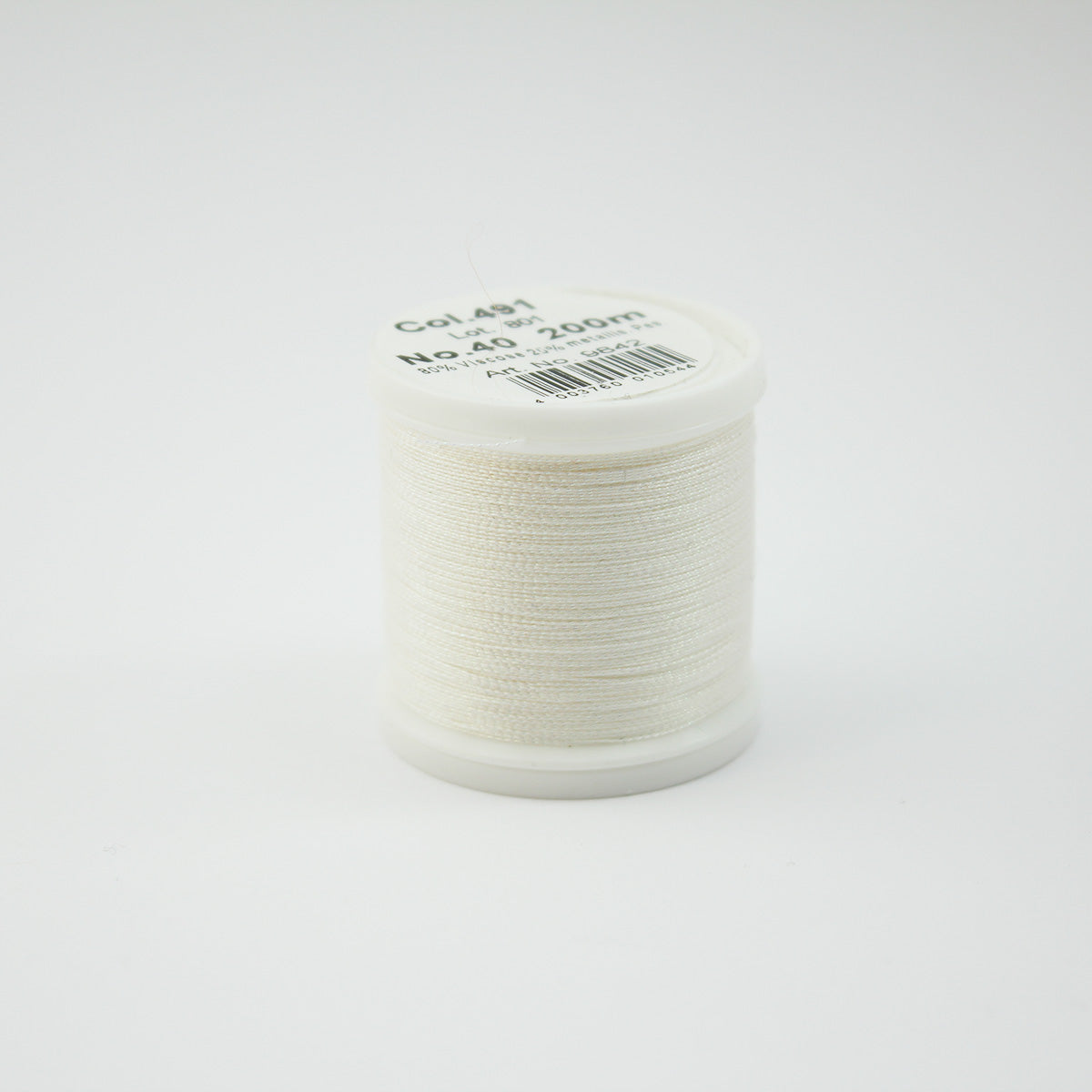 Fil métallisé viscose - polyester de Madeira coloris 491 Blanc Iridescent