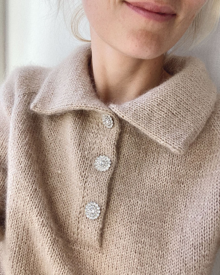 Boutons Bling (April Cardigan) - Petite Knit