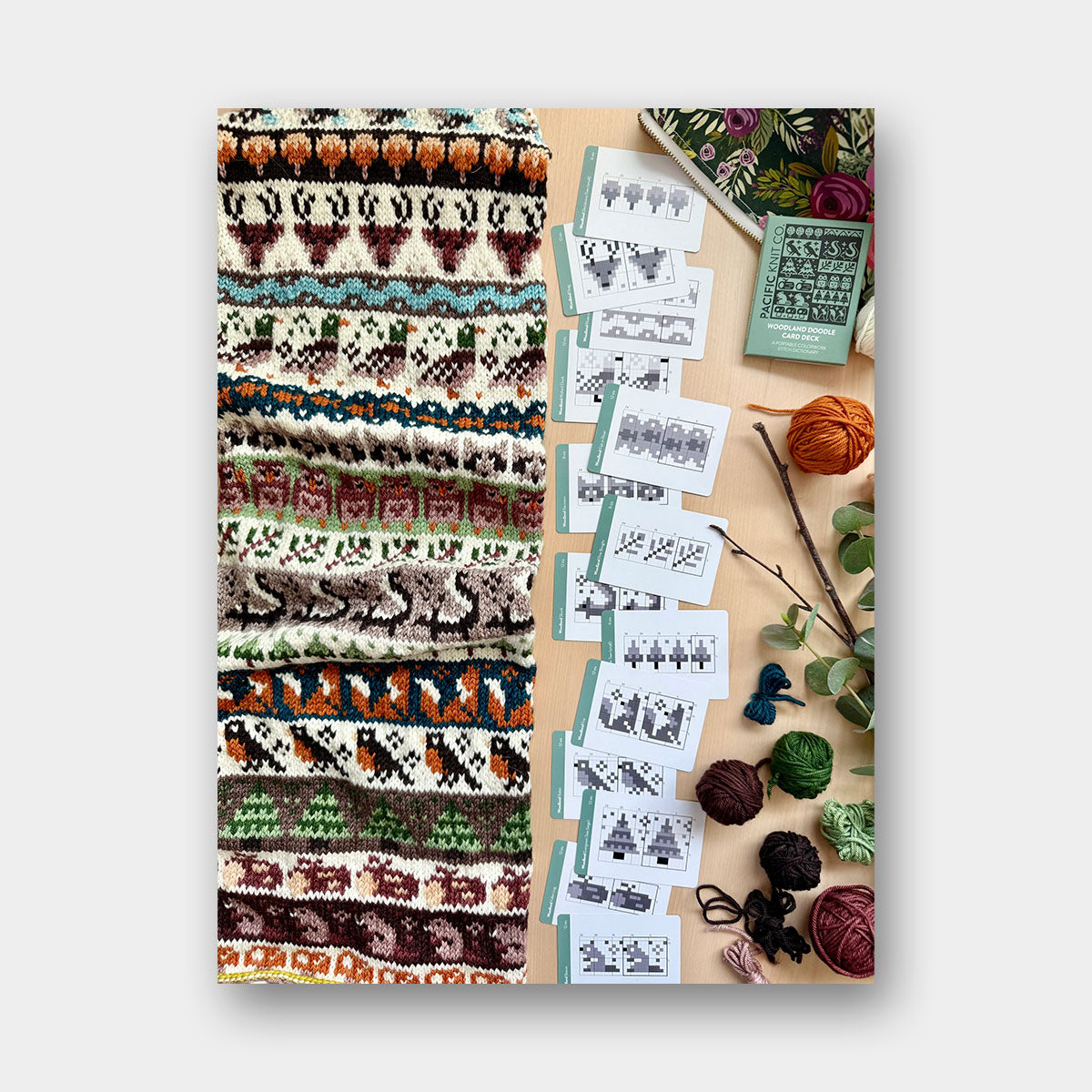 Doodle Card Deck de Pacific Knits Co, modèle Woodland (expansion pack)