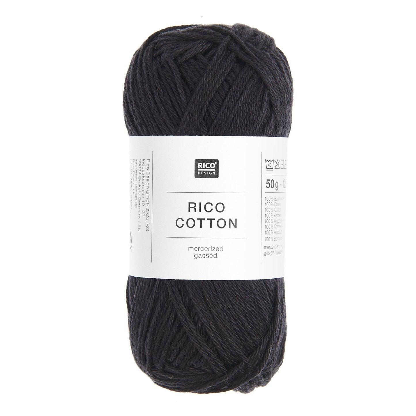 Pelote de Cotton de Rico Design coloris 905 Noir
