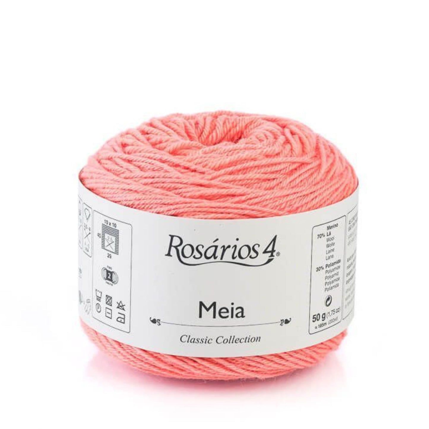 Cake de Meia de Rosários 4 coloris 36 Corail Vibrant