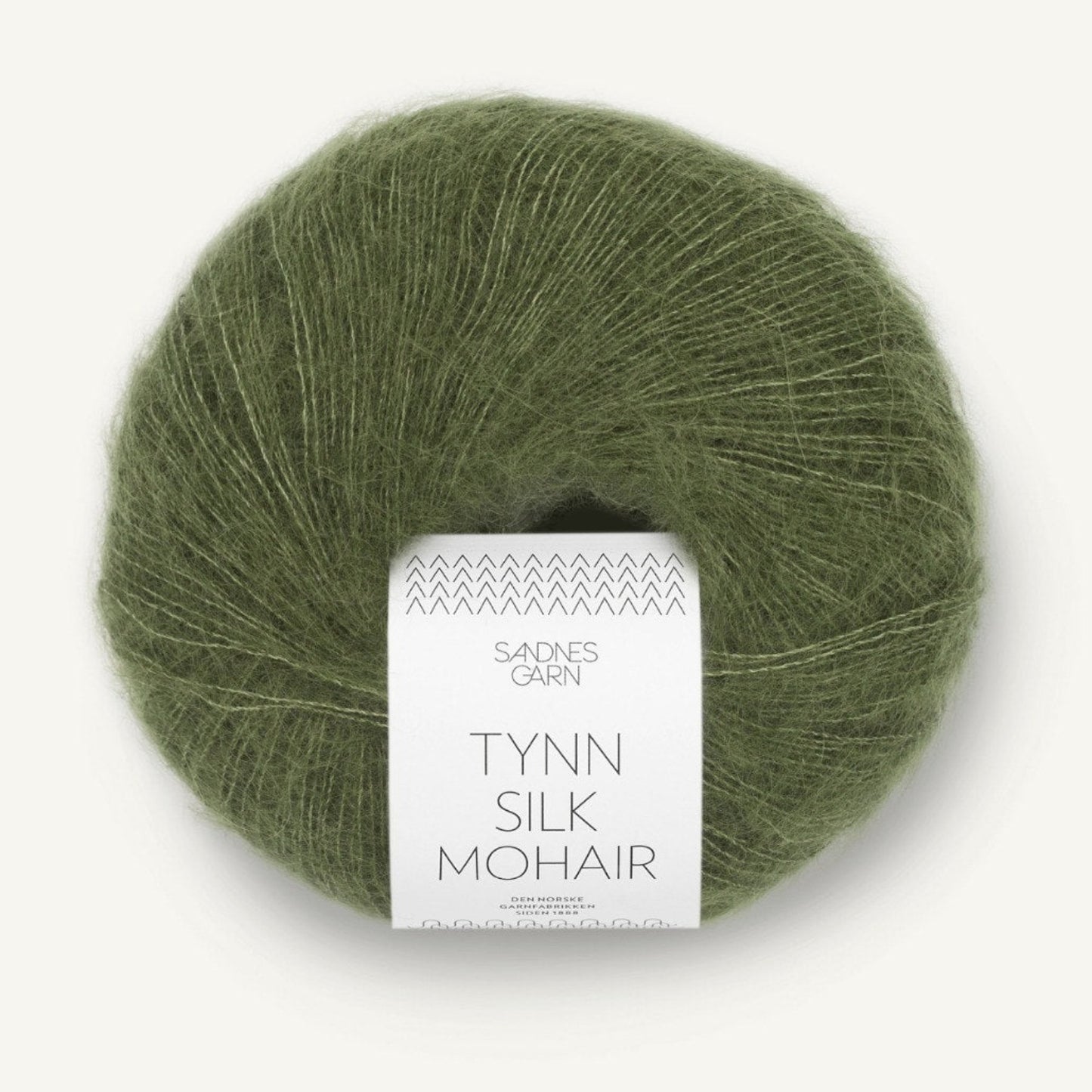 Pelote de Tynn Silk Mohair de Sandnes Garn coloris 9062 Oliven Grøn