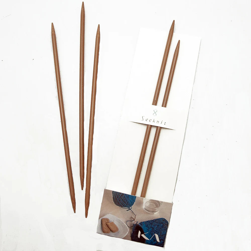 Aiguilles double-pointes en bambou de Seeknit, modèle Koshitsu, longueur 20cm