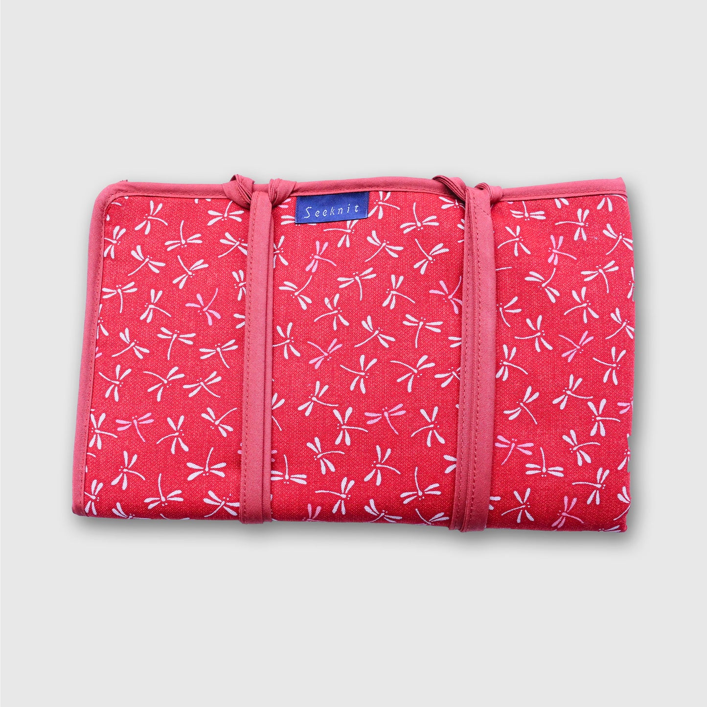 Pochette Seeknit type E pour aiguilles double-pointes coloris Rouge Libellules