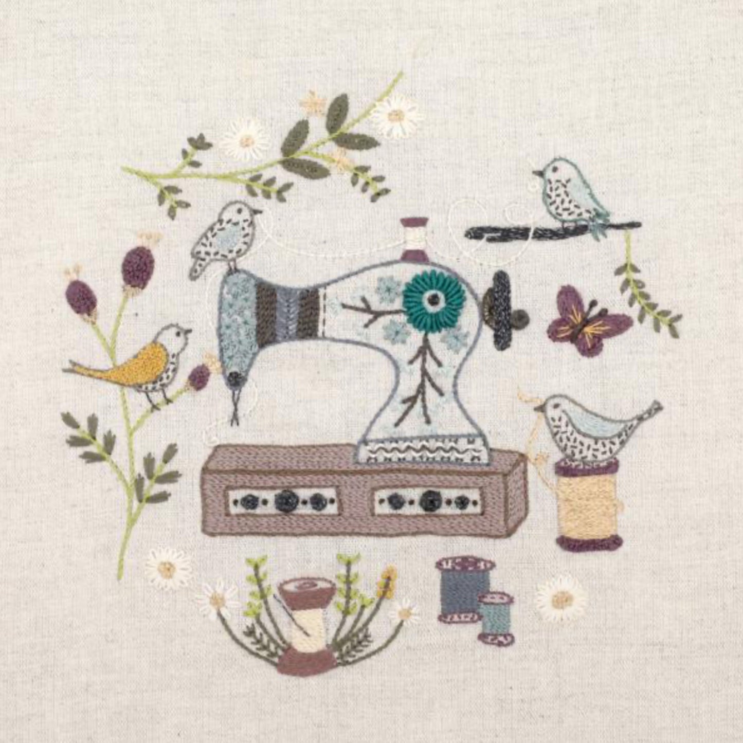 Kit de broderie Un Chat dans l'Aiguille modèle L'Atelier de Couture