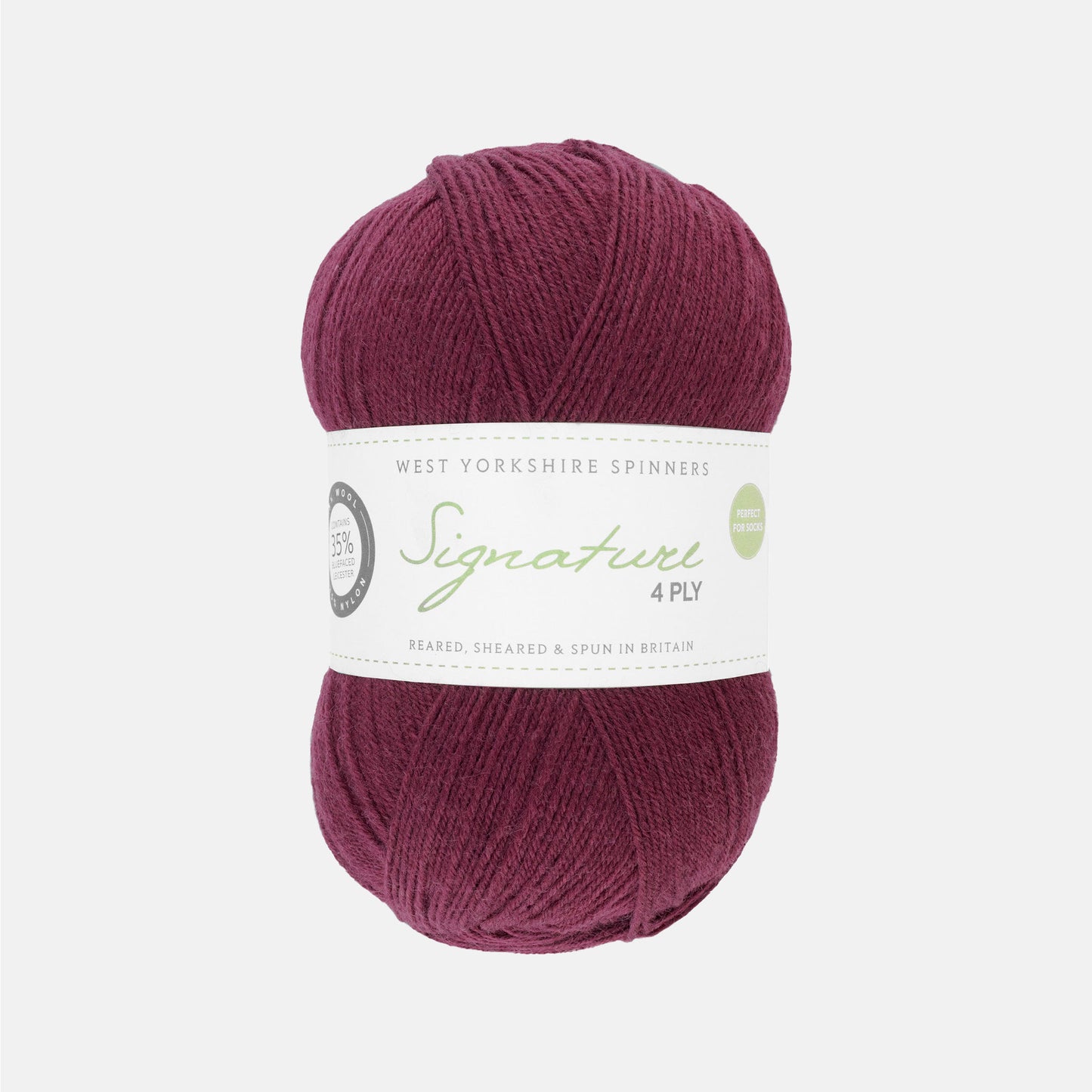 Pelote de Signature 4ply de West Yorkshire Spinners (WYS) coloris 1300 Mulberry