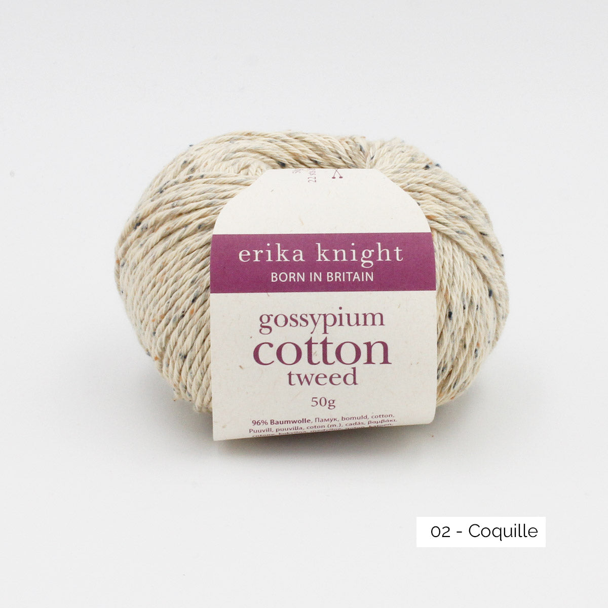 Une pelote de Gossypium Cotton Tweed d'Erika Knight coloris Coquille