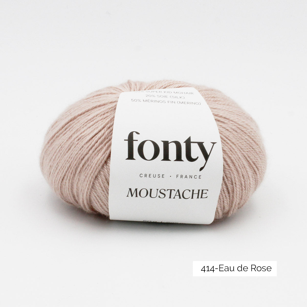 Une pelote de Moustache de Fonty coloris Eau de Rose