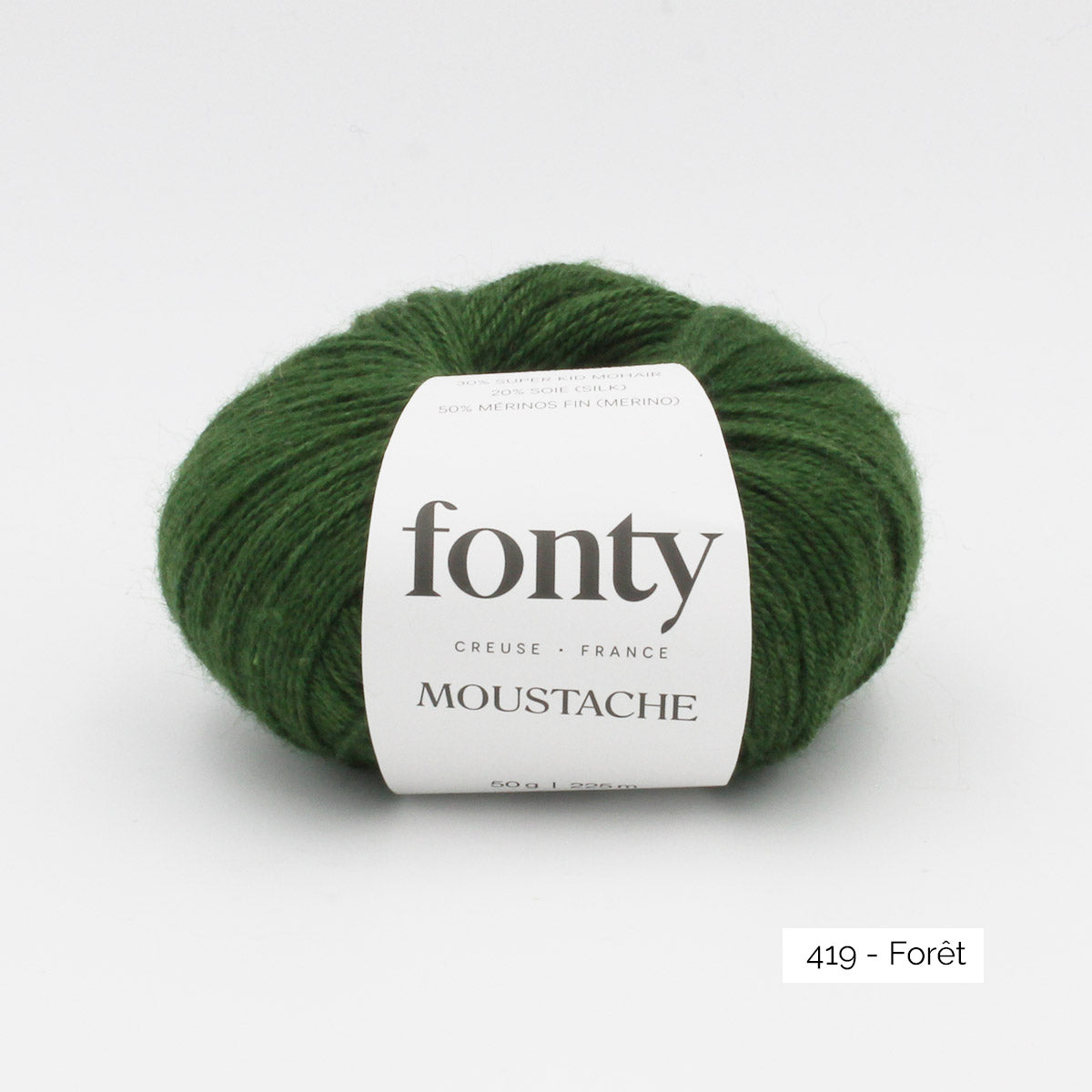 Une pelote de Moustache de Fonty coloris Forêt