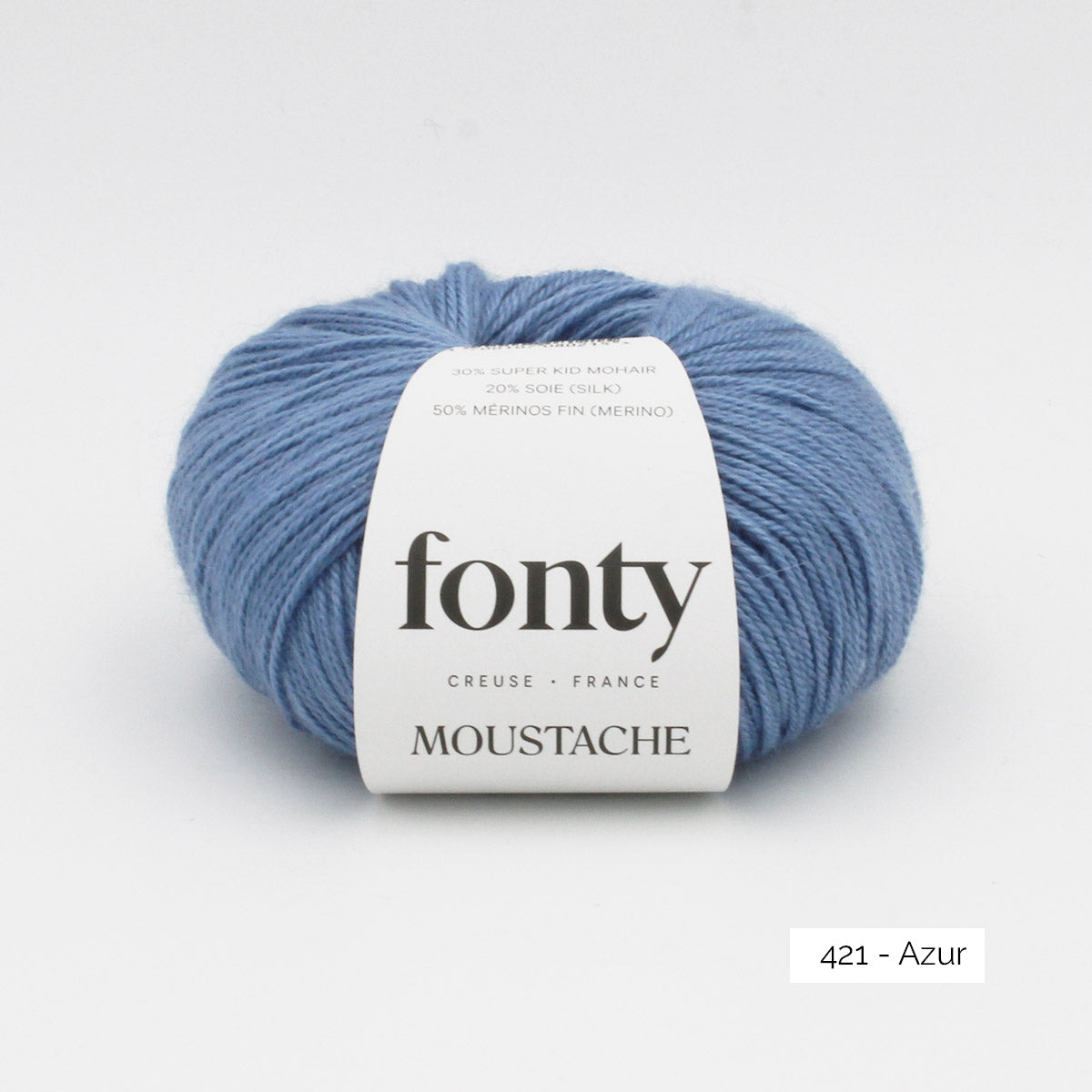 Une pelote de Moustache de Fonty coloris Azur