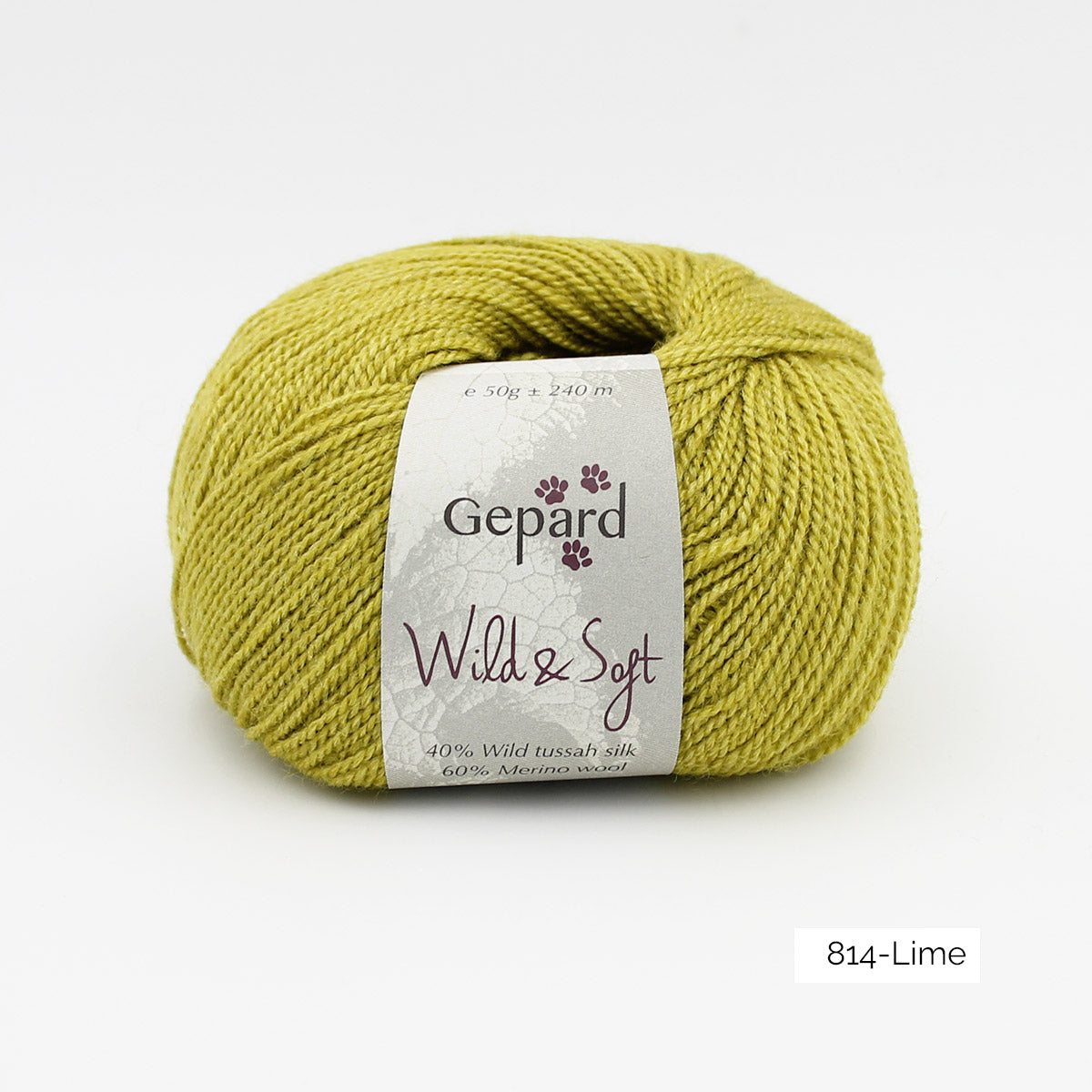 Une pelote de Wild & Soft de Gepard Garn, coloris Lime (tilleul)