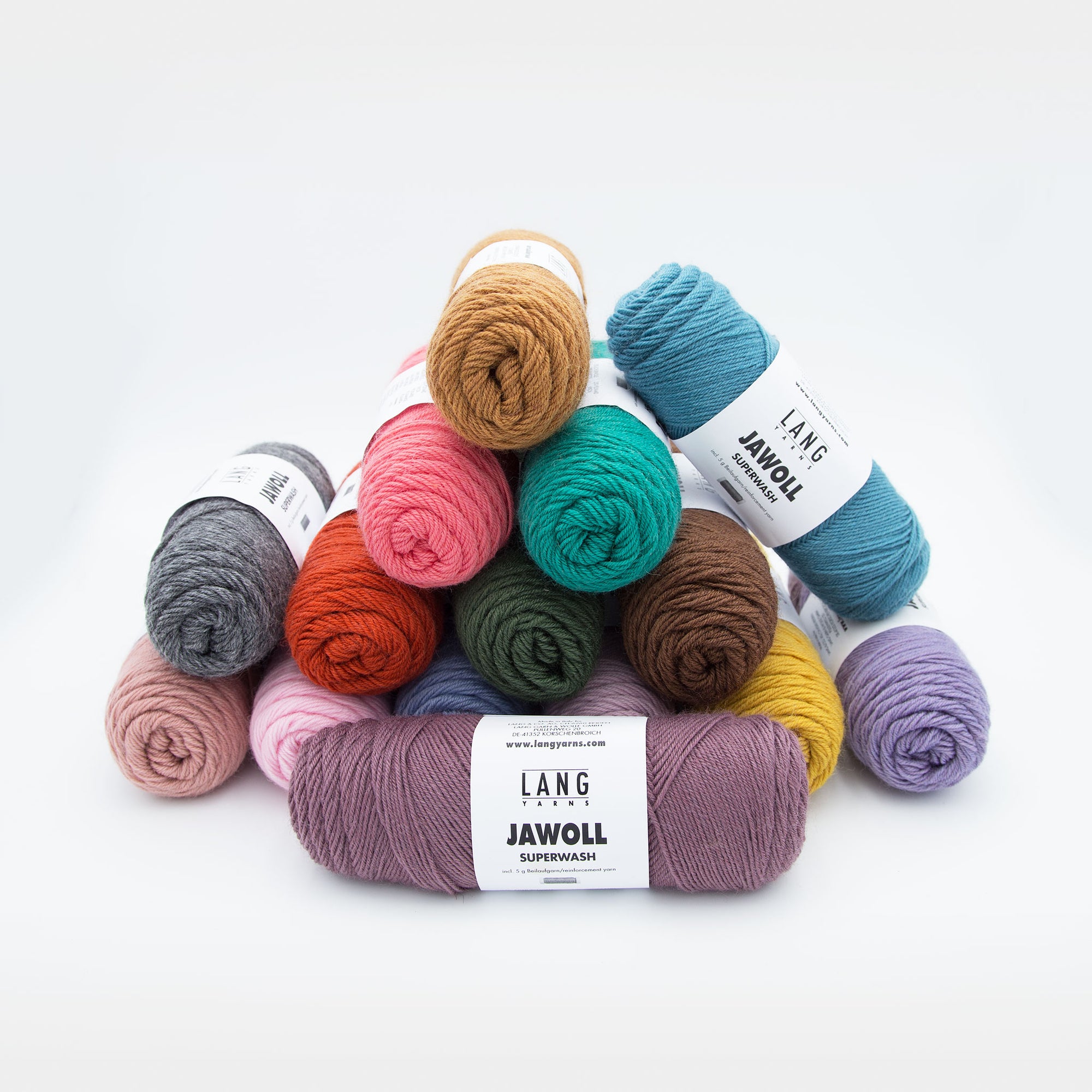 Lang Yarns Jawoll Navy 025 – Laine à Chaussettes Superwash Renforcée, 75% Laine Vierge