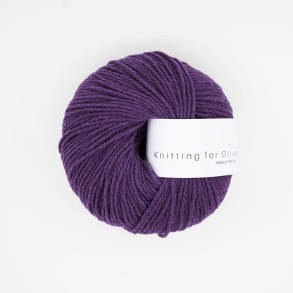 Pelote de Heavy Merino de Knitting for Olive (KFO) coloris Plum