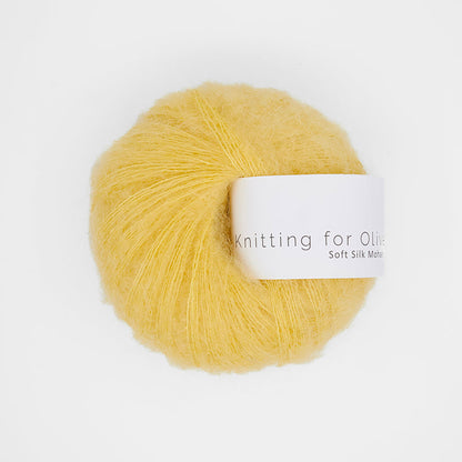 Pelote de Soft Silk Mohair de Knitting for Olive (KFO) coloris Buttercup