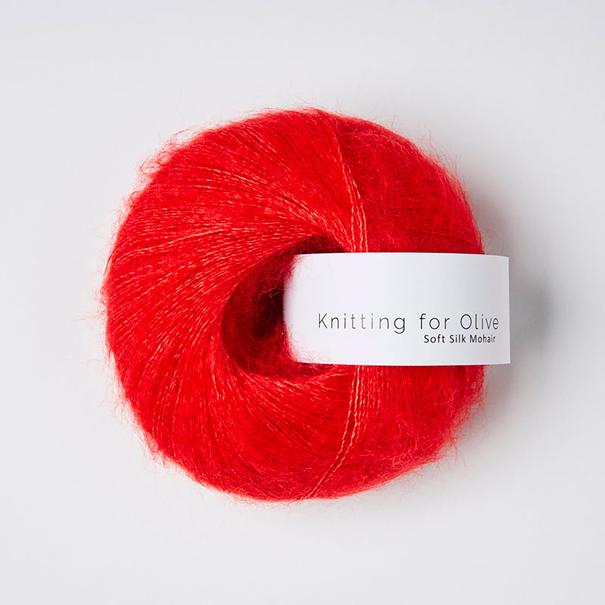 Pelote de Soft Silk Mohair de Knitting for Olive (KFO) coloris Red Currant