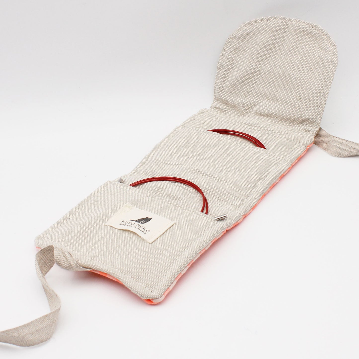 Pochette pour câbles d'aiguilles circulaires interchangeables Charlotte de Kuro Neko