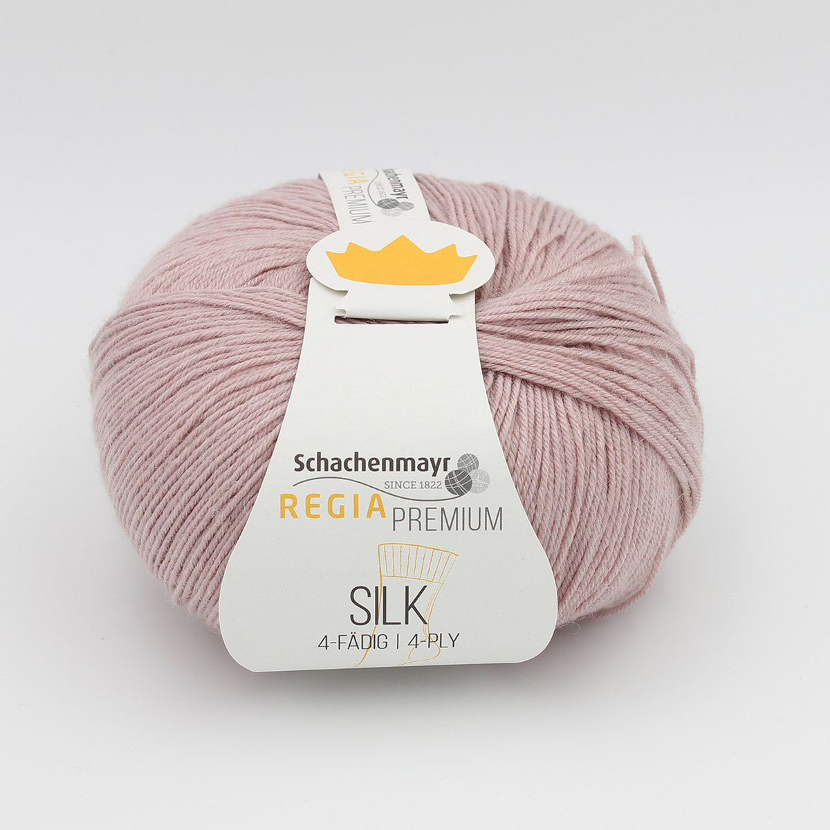 Une pelote de Regia Premium Silk coloris Rose