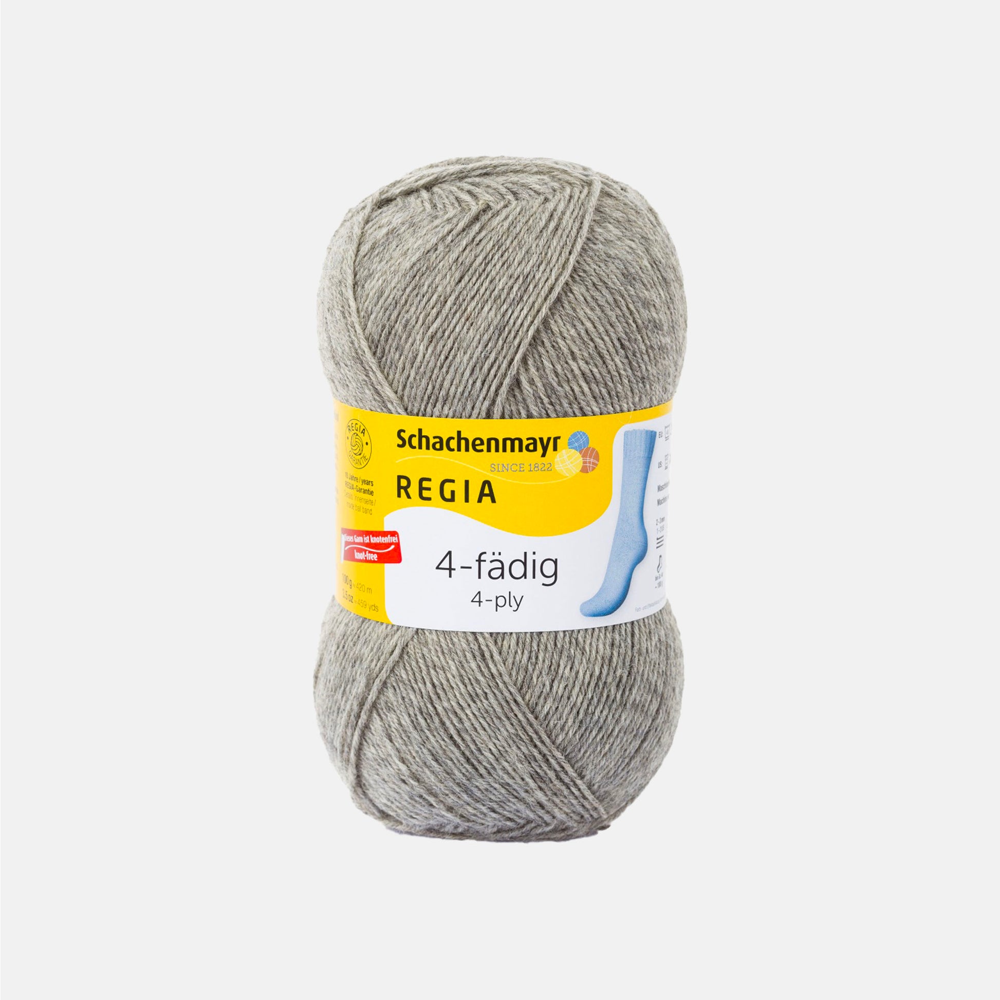 Pelote de 4-fädig (4-ply) de Regia coloris 0033 Flanell