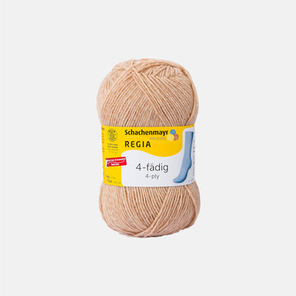 Pelote de 4-fädig (4-ply) de Regia, coloris 0017 Light Camel