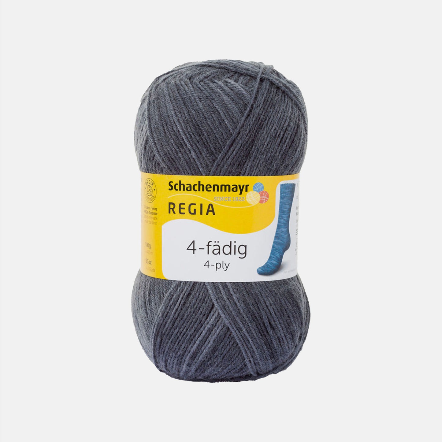 Pelote de 4-fädig (4-ply) de Regia coloris 1933 Denim Schwartz