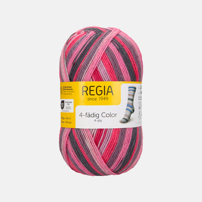 Pelote de 4-fädig (4-ply) de Regia coloris 2736 Pink Grey