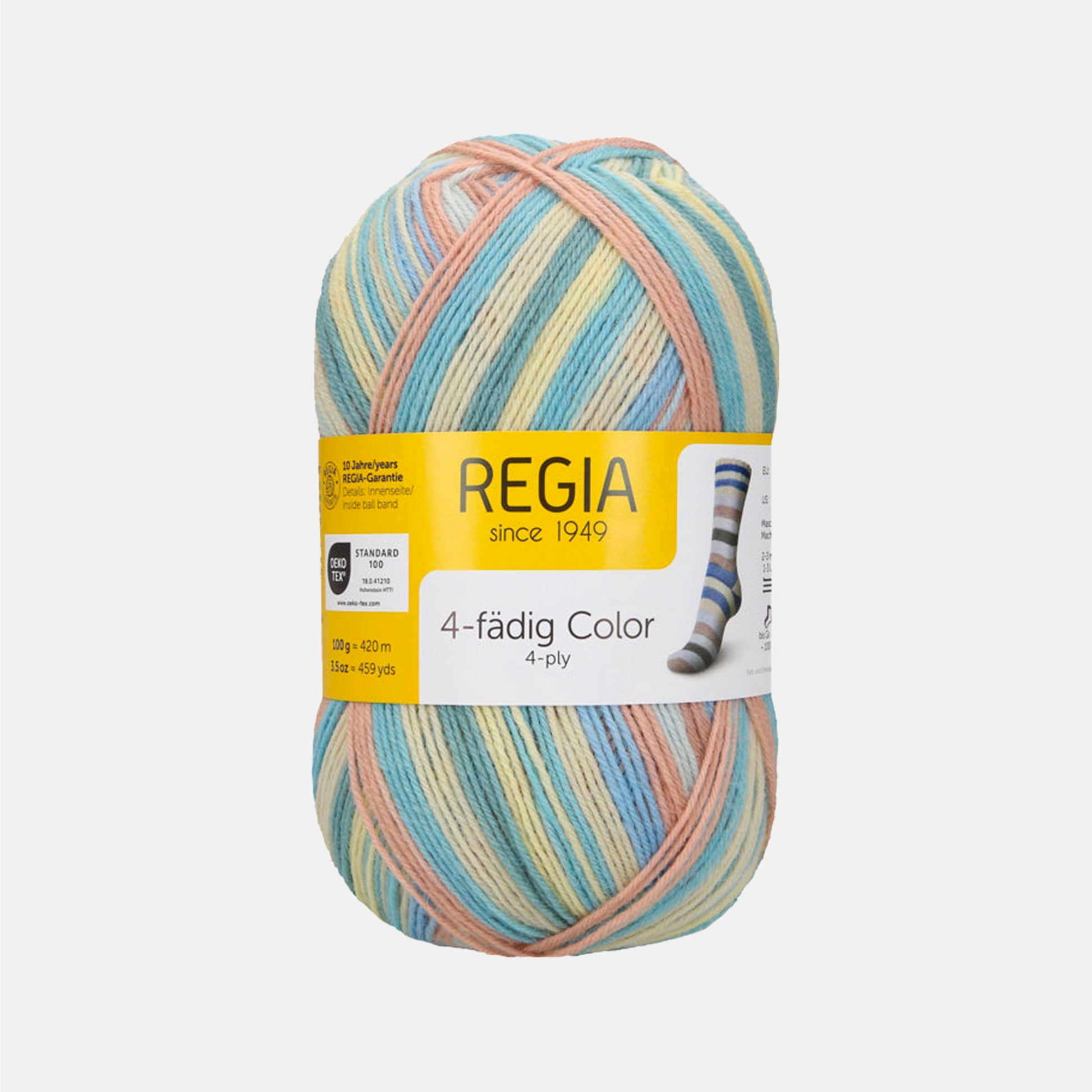 Pelote de 4-fädig (4-ply) de Regia coloris 2740 Beige Sage