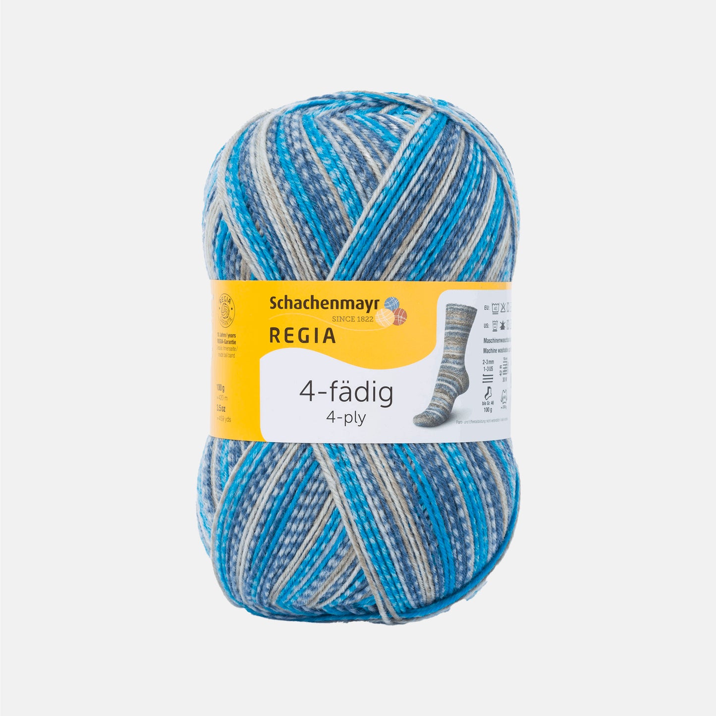 Pelote de 4-fädig (4-ply) de Regia coloris 4898 Water