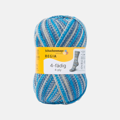 Pelote de 4-fädig (4-ply) de Regia coloris 4898 Water