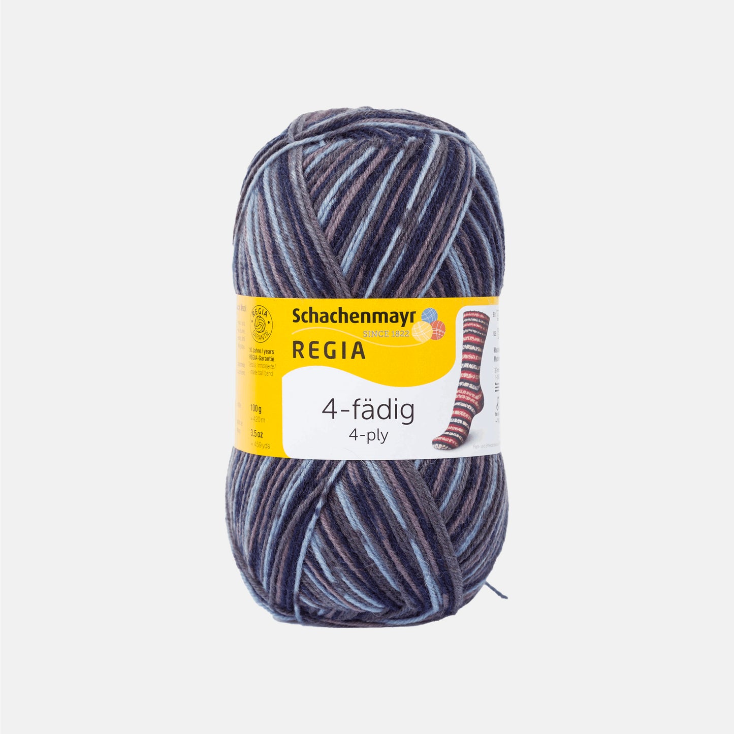 Pelote de 4-fädig (4-ply) de Regia coloris 7709 Schneestern