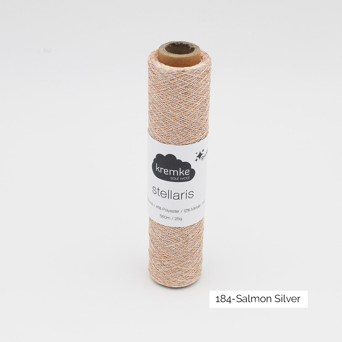 Un cône de Stellaris de Kremke, coloris Salmon Silver (saumon et fil d'argent)