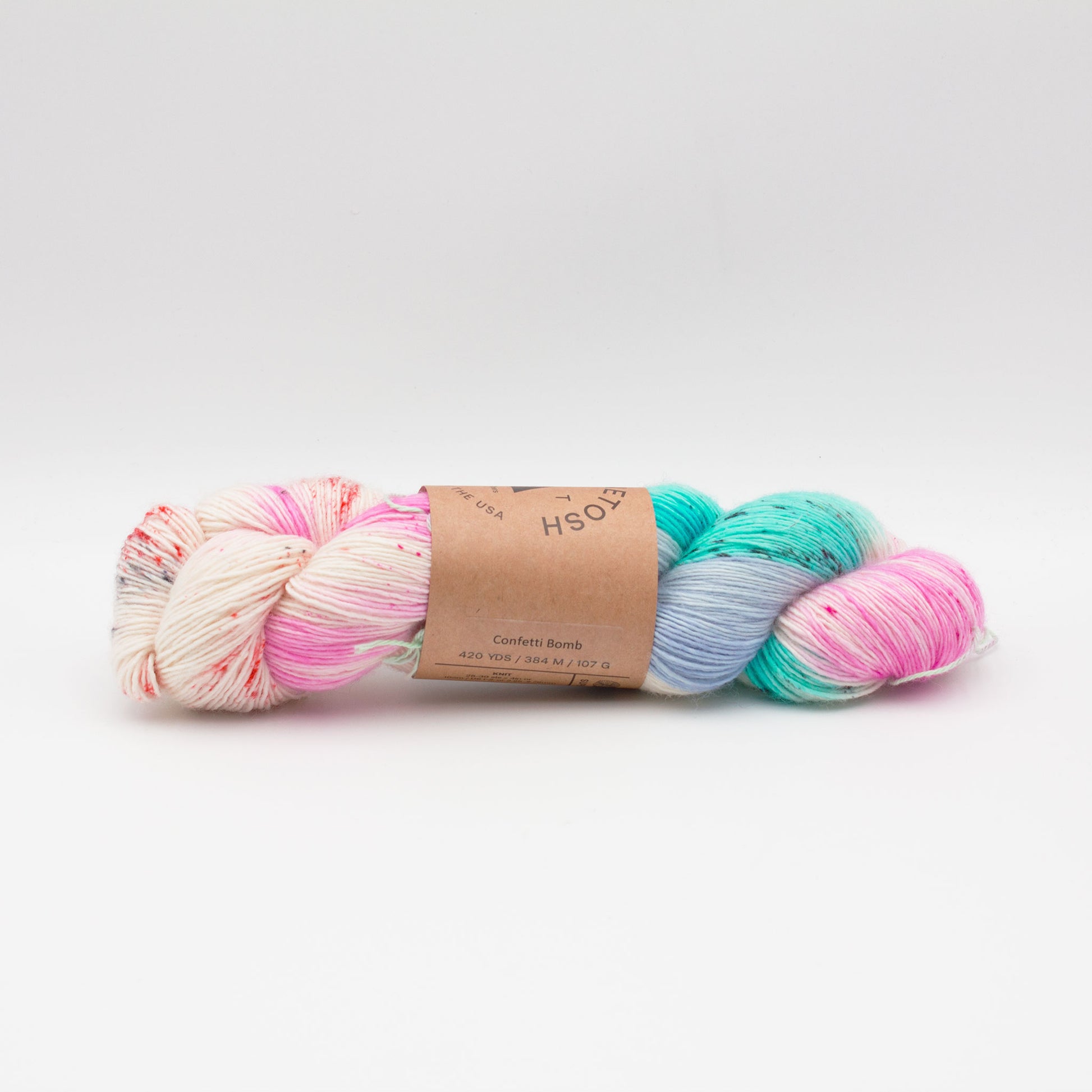 Echeveau de Tosh Merino Light (TML) de Madeline Tosh coloris Confetti Bomb