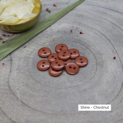 Boutons Classic Shine d'Atelier Brunette coloris Chestnut