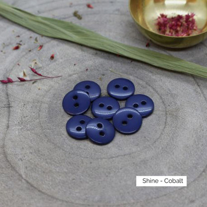 Boutons Classic Shine d'Atelier Brunette coloris Cobalt