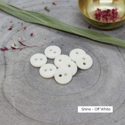 Boutons Classic Shine d'Atelier Brunette coloris Off White