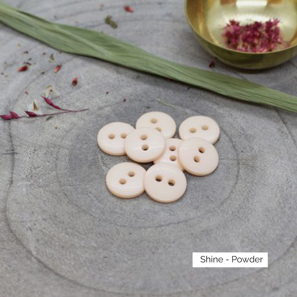 Boutons Classic Shine d'Atelier Brunette coloris Powder