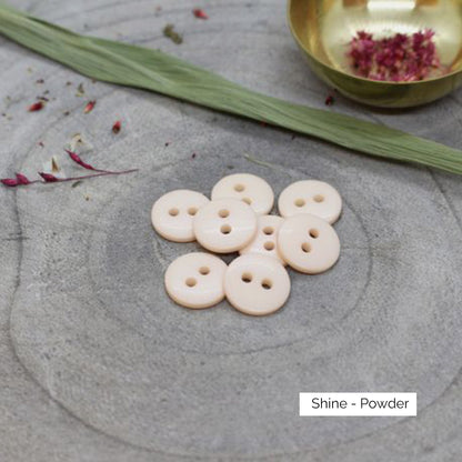 Boutons Classic Shine d'Atelier Brunette coloris Powder