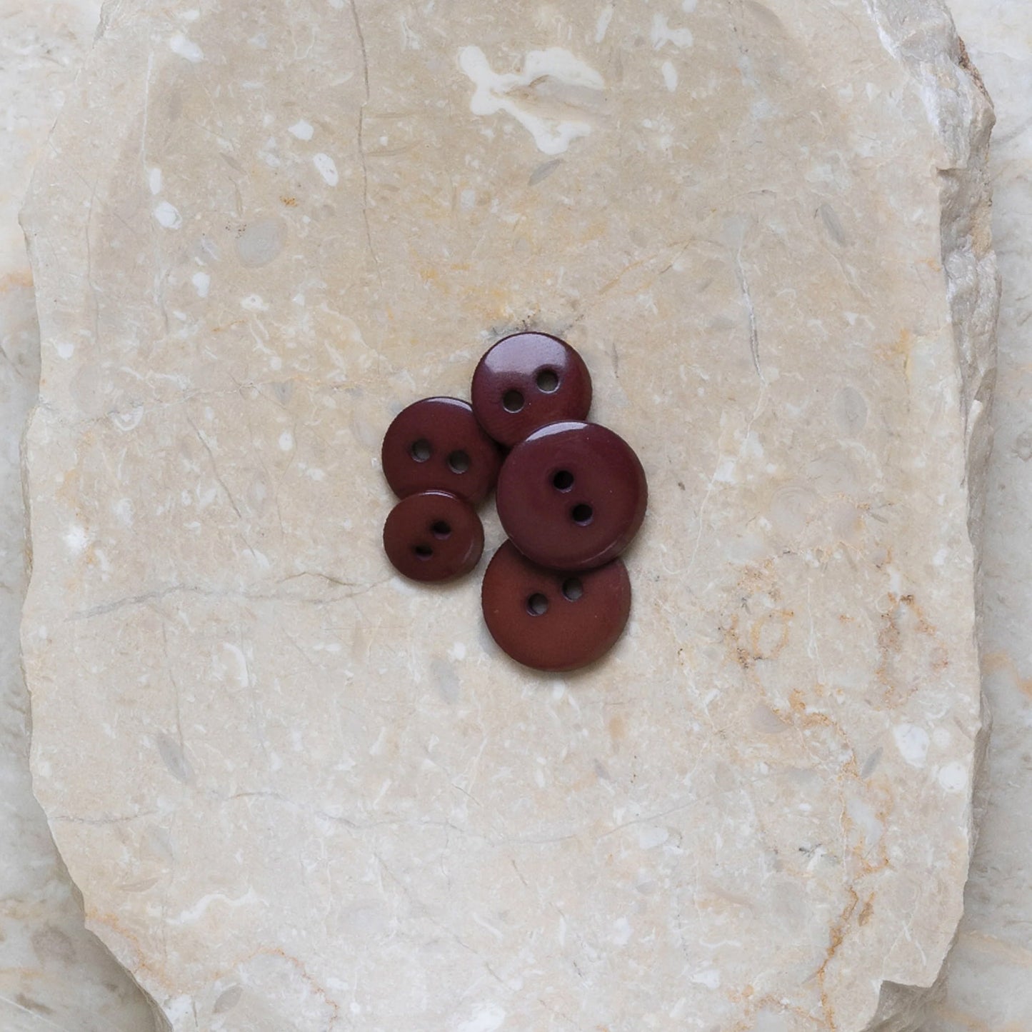 Boutons Classic Shine d'Atelier Brunette coloris Rust / Crispy Brownie