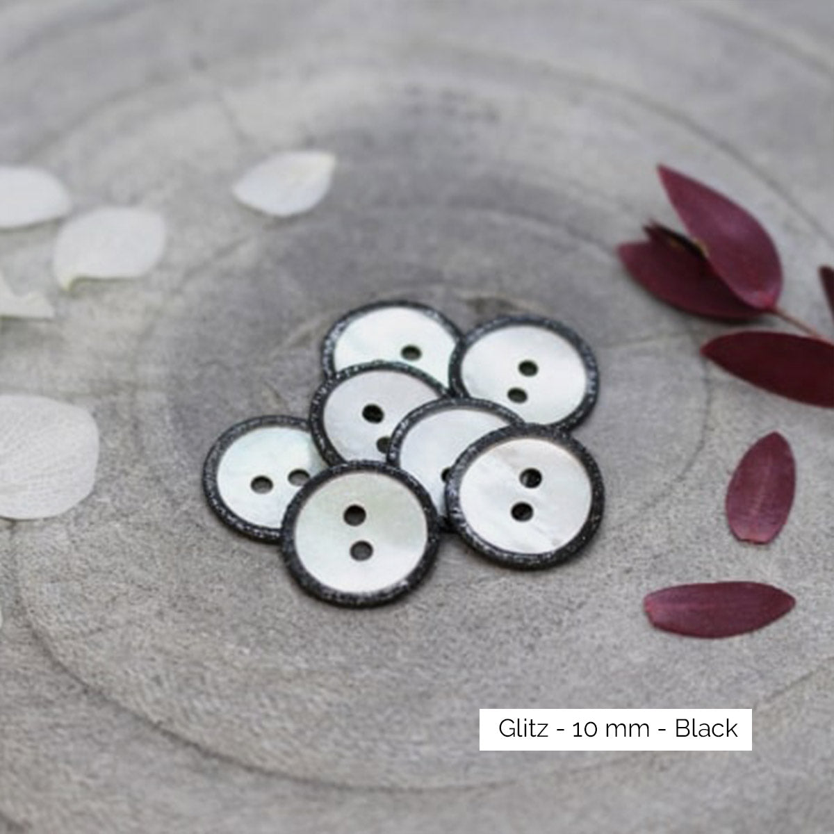 Boutons Atelier Brunette modèle Glitz, coloris Black