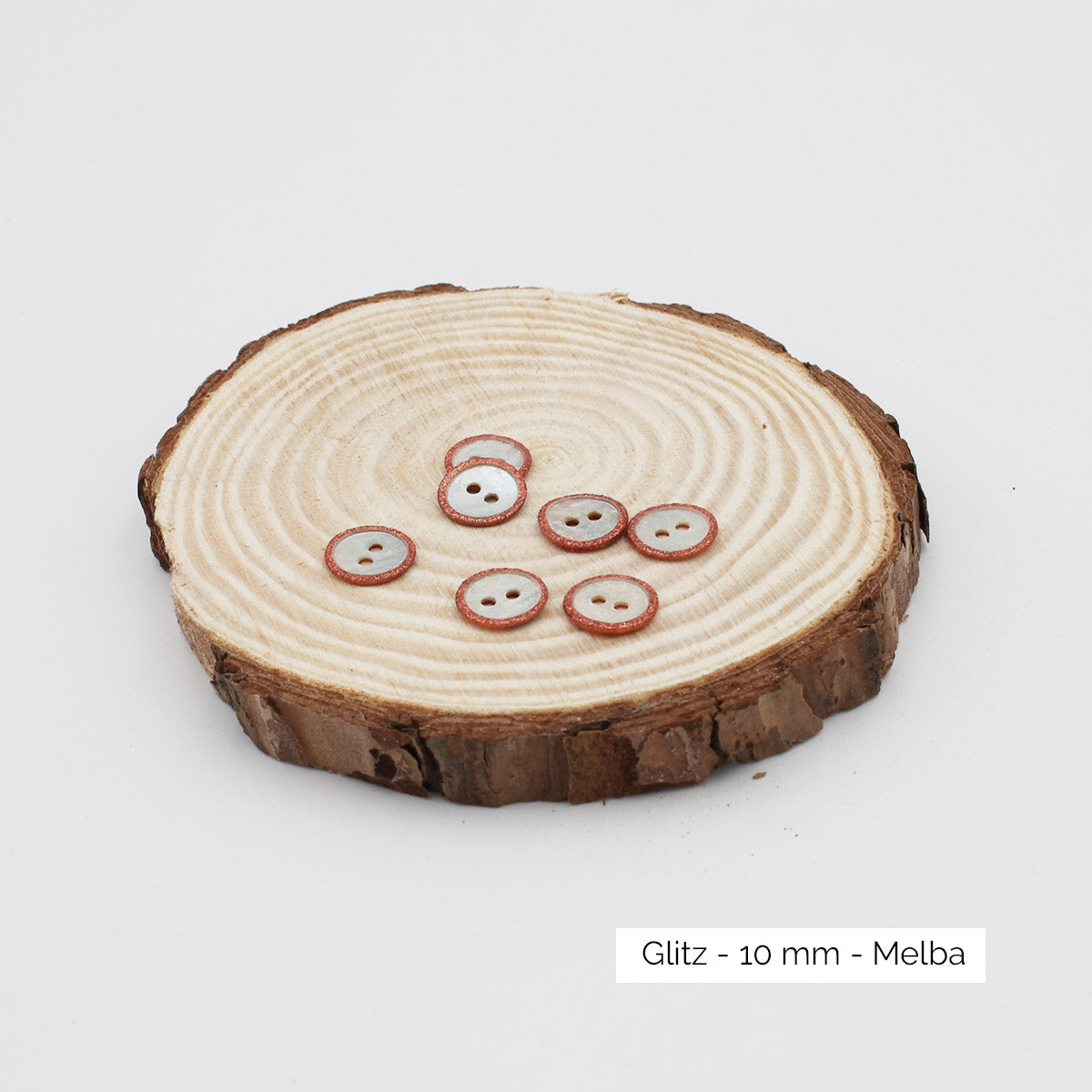 Boutons Atelier Brunette modèle Glitz, coloris Melba