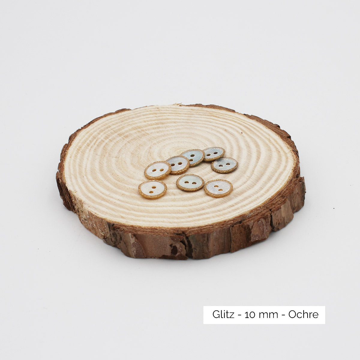 Boutons Atelier Brunette modèle Glitz, coloris Ochre