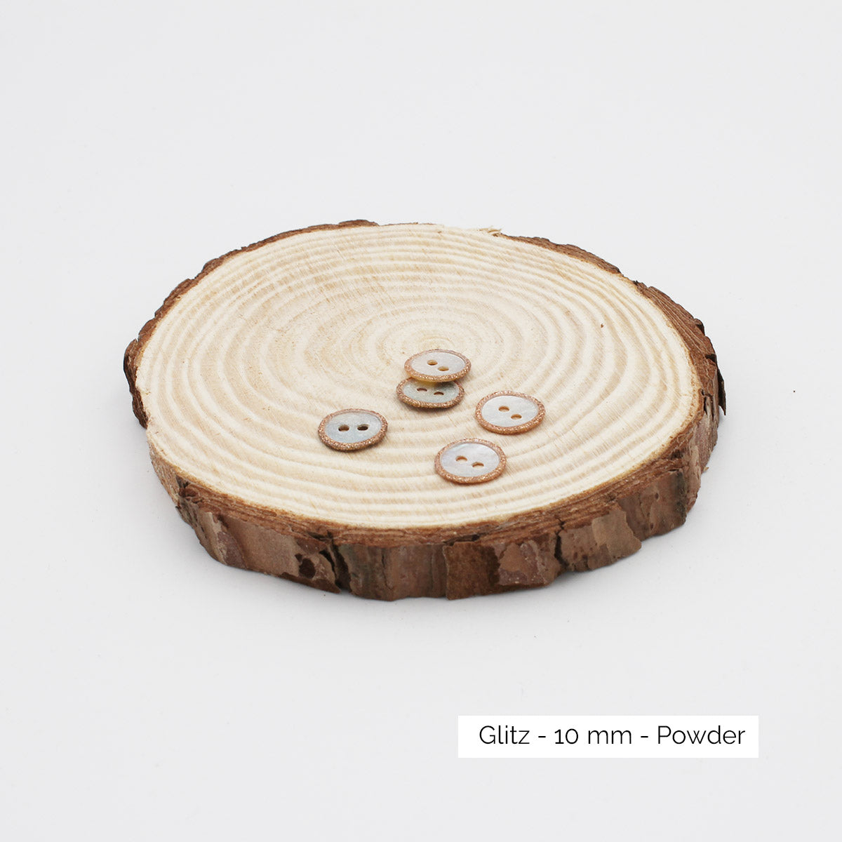 Boutons Atelier Brunette modèle Glitz, coloris Powder