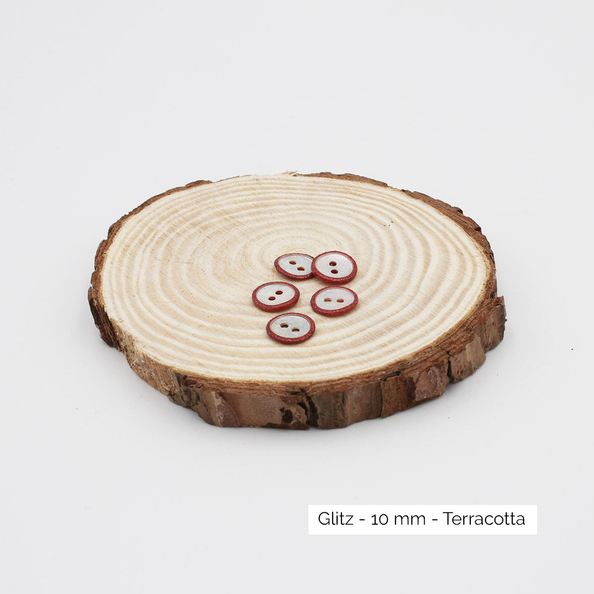 Boutons Atelier Brunette modèle Glitz, coloris Terracotta